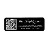 Benutzerdefinierte QR-Code Name Text Schwarz-Rücks (Vorne)