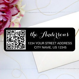 Benutzerdefinierte QR-Code Name Text Schwarz-Rücks