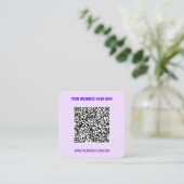 Benutzerdefinierte QR Code Name Website Farben Vis Quadratische Visitenkarte (Stehend Vorderseite)