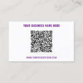 Benutzerdefinierte QR Code Name Website Farben Vis Visitenkarte (Vorderseite)