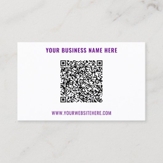 Benutzerdefinierte QR Code Name Website Farben Vis Visitenkarte (Vorderseite)