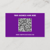 Benutzerdefinierte QR Code Name Website Farben Vis Visitenkarte (Rückseite)