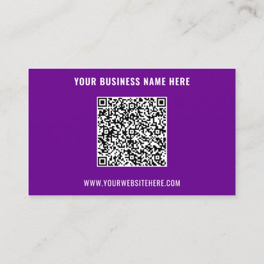 Benutzerdefinierte QR Code Name Website Farben Vis Visitenkarte (Rückseite)