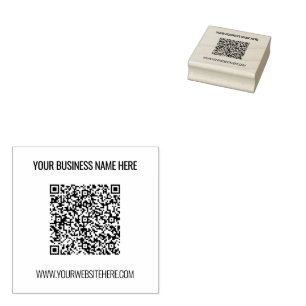 Benutzerdefinierte QR-Code Name Website Rubber-Bri Gummistempel