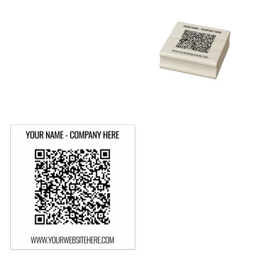 Benutzerdefinierte QR-Code Name Website Rubber-Bri Gummistempel (Stempel)