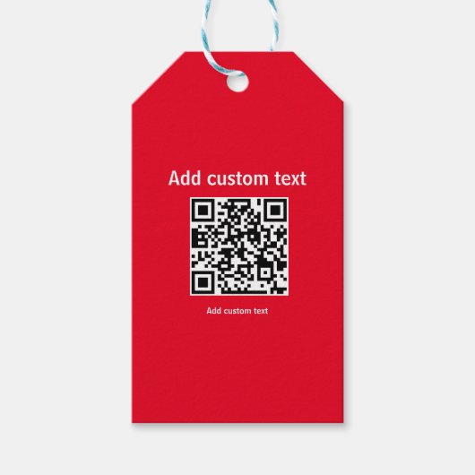benutzerdefinierte QR-Code personalisierte Website Geschenkanhänger (Vorderseite)