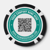 Benutzerdefinierte QR-Code-Pokerchips mit Markenlo Pokerchips (Rückseite)