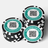 Benutzerdefinierte QR-Code-Pokerchips mit Markenlo Pokerchips (Stapel)