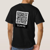 Benutzerdefinierte QR-Code-Prüfung Info Ihr lustig T-Shirt (Rückseite)