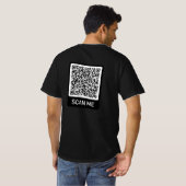 Benutzerdefinierte QR-Code-Prüfung Info Ihr lustig T-Shirt (Schwarz voll)