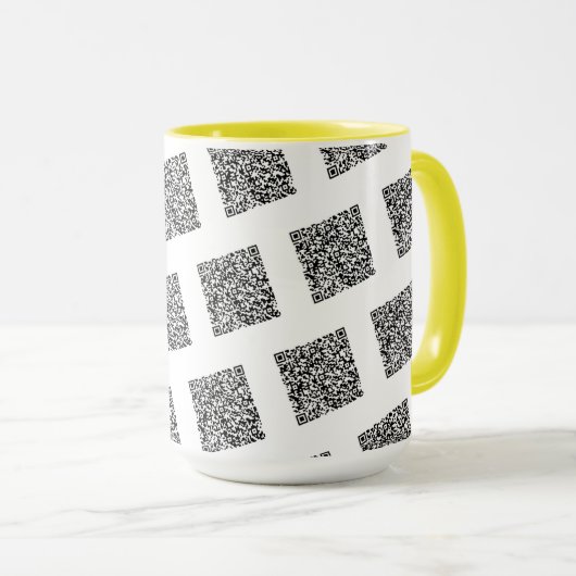Benutzerdefinierte QR-Code-Prüfung Info zu Ihrem l Tasse (VorderseiteRechts)