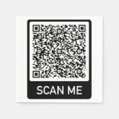 Benutzerdefinierte QR-Code-Prüfung Info zu Persona Serviette (Vorderseite)