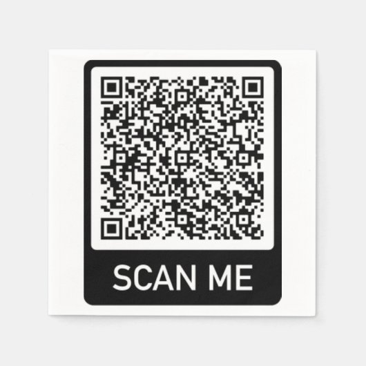 Benutzerdefinierte QR-Code-Prüfung Info zu Persona Serviette (Vorderseite)