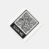 Benutzerdefinierte QR-Code-Prüfung Info zu Persona Serviette (Ecke)