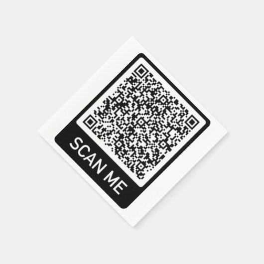 Benutzerdefinierte QR-Code-Prüfung Info zu Persona Serviette (Ecke)