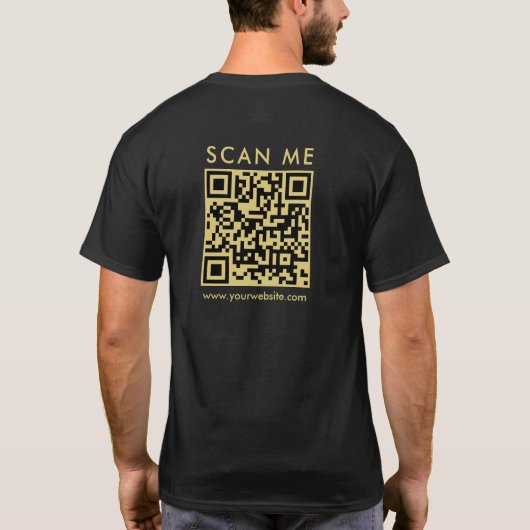Benutzerdefinierte QR-Code-Prüfung Mäuse Back Prin T-Shirt (Rückseite)