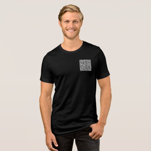 Benutzerdefinierte QR-Code-Prüfung Personalisiert  Tri-Blend Shirt (Vorderseite voll)
