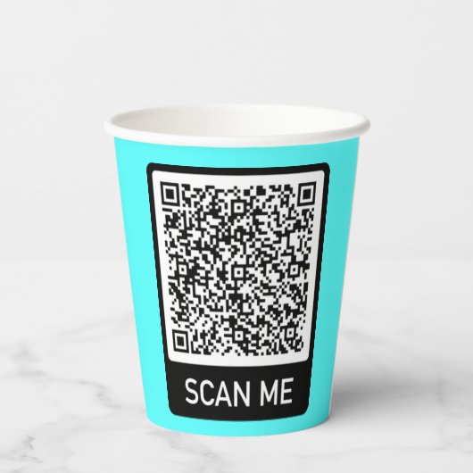 Benutzerdefinierte QR-Code-Prüfung Personalisierte Pappbecher (Rückseite)