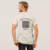 Benutzerdefinierte QR-Code-Prüfung und benutzerdef Tri-Blend Shirt (Rückseite voll)