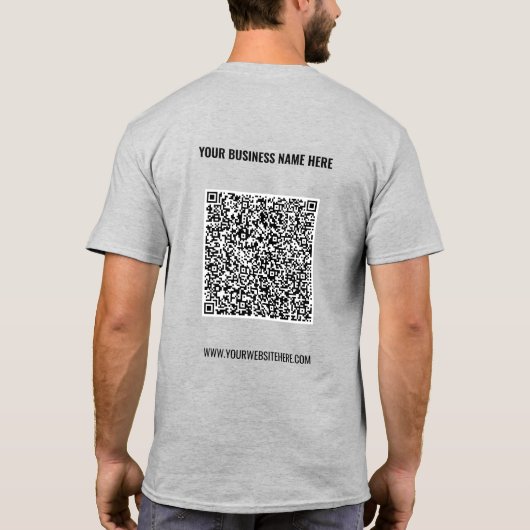 Benutzerdefinierte QR-Code-Prüfung und Text Ihres T-Shirt (Rückseite)