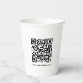 Benutzerdefinierte QR-Code-Prüfung Website URL-Vor Pappbecher (Rückseite)