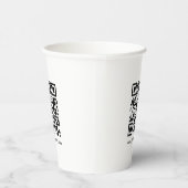 Benutzerdefinierte QR-Code-Prüfung Website URL-Vor Pappbecher (Rechts)