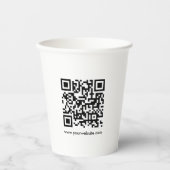 Benutzerdefinierte QR-Code-Prüfung Website URL-Vor Pappbecher (Vorderseite)