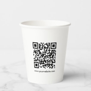 Benutzerdefinierte QR-Code-Prüfung Website URL-Vor Pappbecher