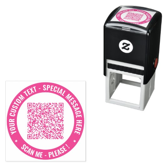 Benutzerdefinierte QR-Code-Scan-Briefmarke für Tex Permastempel (Beispiel)