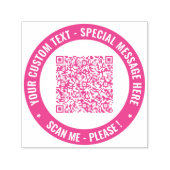 Benutzerdefinierte QR-Code-Scan-Briefmarke für Tex Permastempel (Design)