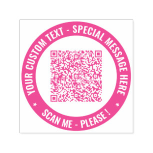 Benutzerdefinierte QR-Code-Scan-Briefmarke für Tex Permastempel