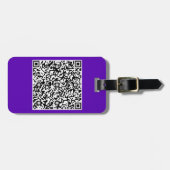 Benutzerdefinierte QR Code Scan Info Farben Gepäck Gepäckanhänger (Vorderseite horizontal)