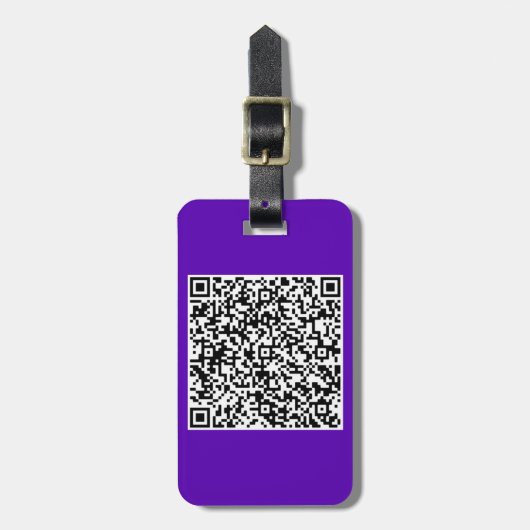 Benutzerdefinierte QR Code Scan Info Farben Gepäck Gepäckanhänger (Vorderseite vertikal)