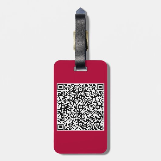 Benutzerdefinierte QR Code Scan Info Farben Gepäck Gepäckanhänger (Rückseite vertikal)