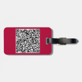 Benutzerdefinierte QR Code Scan Info Farben Gepäck Gepäckanhänger (Rückseite horizontal)