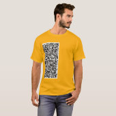 Benutzerdefinierte QR-Code-Scan-Info Ihr T - Shirt (Vorne ganz)