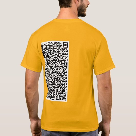 Benutzerdefinierte QR-Code-Scan-Info Ihr T - Shirt (Rückseite)