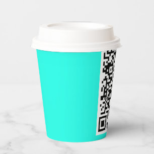 Benutzerdefinierte QR-Code-Scan-Info-Papierbecher  Pappbecher
