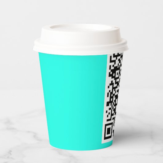 Benutzerdefinierte QR-Code-Scan-Info-Papierbecher Pappbecher (Vorderseite)