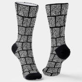Benutzerdefinierte QR-Code-Scan-Info-Socken - Farb Socken (Gewinkelt)