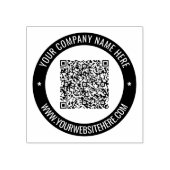 Benutzerdefinierte QR-Code-Scan-Info Text Runde Br Gummistempel (Prägung)