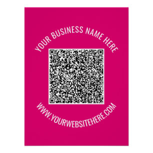Benutzerdefinierte QR-Code Scan-Info Text und Farb Poster