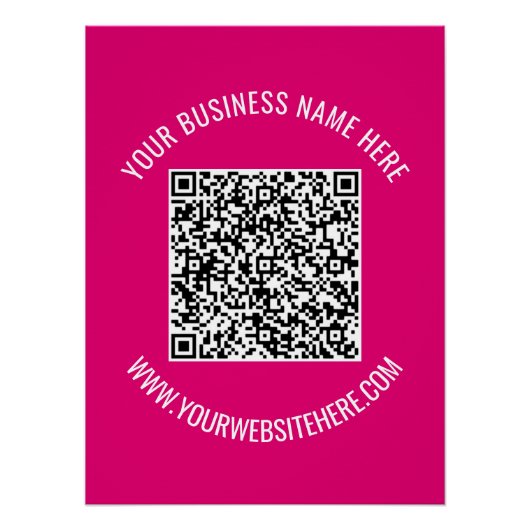 Benutzerdefinierte QR-Code Scan-Info Text und Farb Poster (Vorderseite)