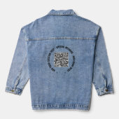 Benutzerdefinierte QR-Code-Scan-Info und Text-Deni Jeansjacke (Rückseite)