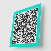 Benutzerdefinierte QR Code Scan Info Wall Clock Wä Quadratische Wanduhr (Winkel)