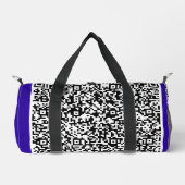 Benutzerdefinierte QR-Code-Scan-Informationen für  Duffle Bag (Vorderseite)