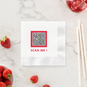 Benutzerdefinierte QR-Code-Scan-Informationen Pers Serviette