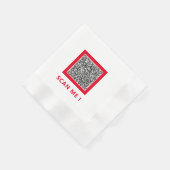 Benutzerdefinierte QR-Code-Scan-Informationen Pers Serviette (Ecke)