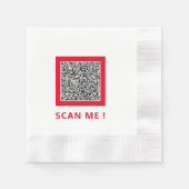 Benutzerdefinierte QR-Code-Scan-Informationen Pers Serviette (Vorderseite)
