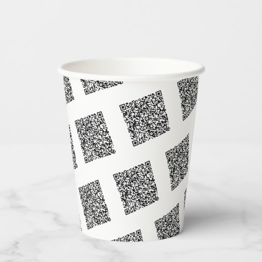 Benutzerdefinierte QR-Code-Scan-Papiere Cups Ihres Pappbecher (Rückseite)